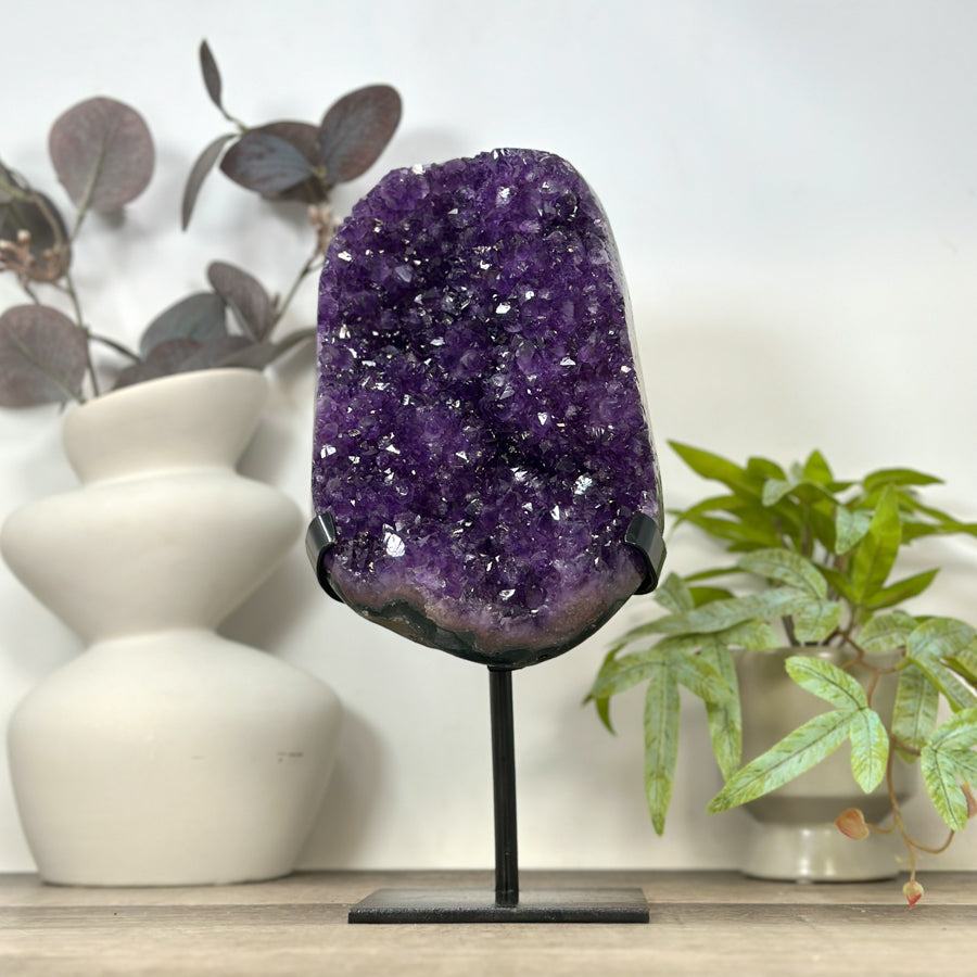 Large Natural Amethyst Stone on Ston from Uruguay - MWS3174