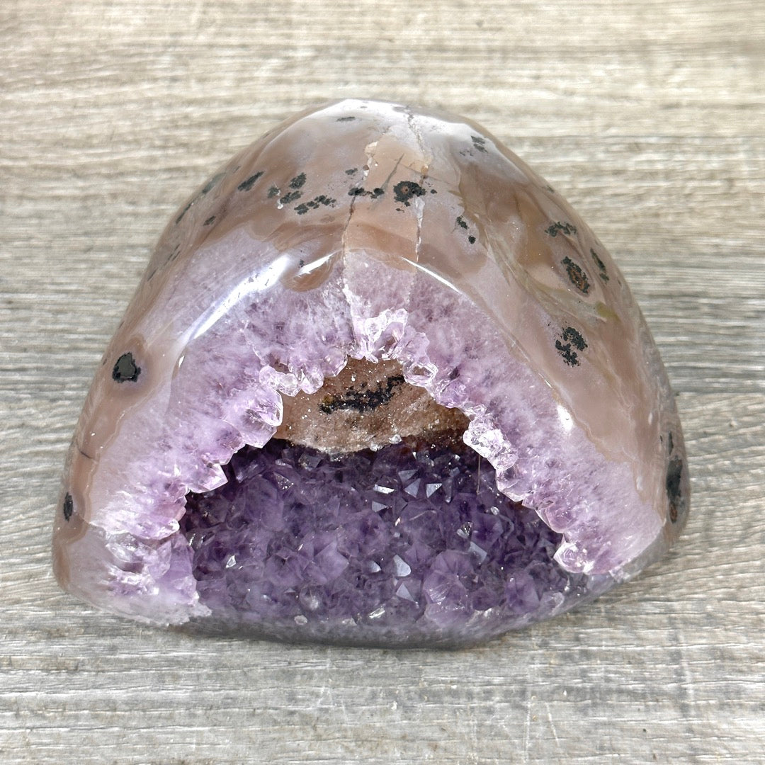 Amethyst Geode with Calcite Inclusion - STGE0104