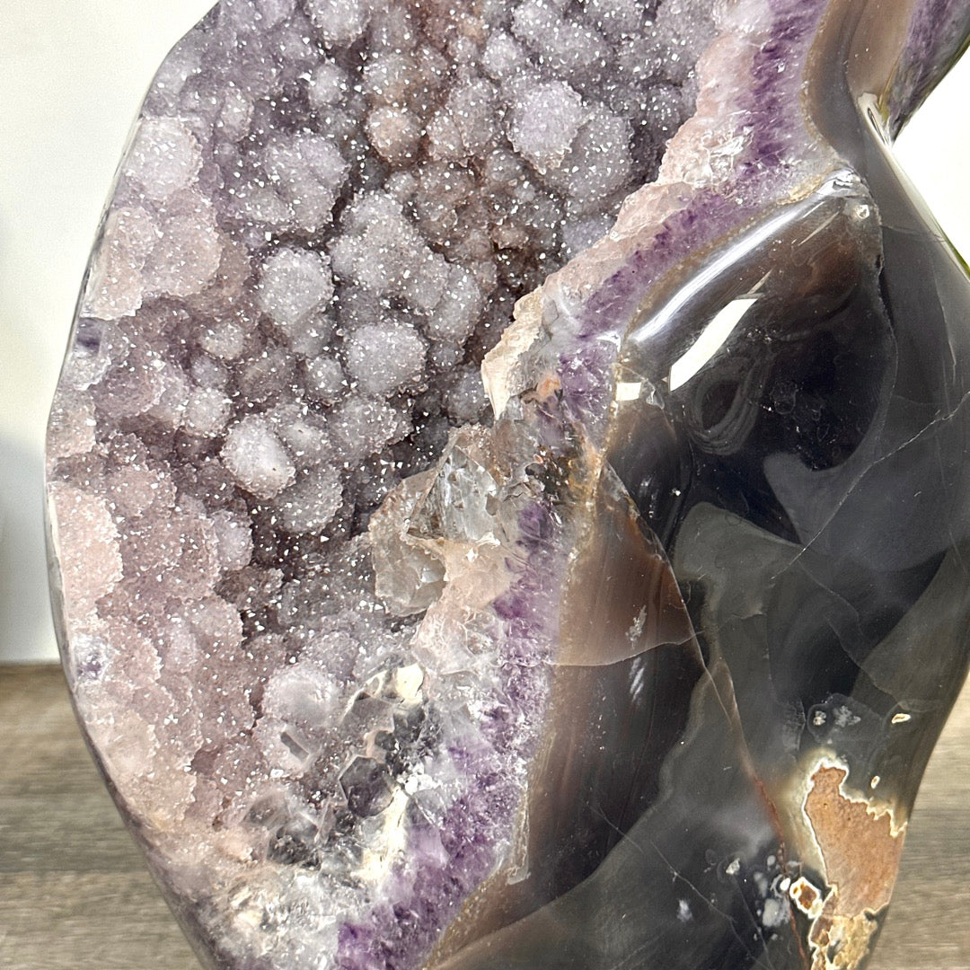 Uruguayan Sugar Amethyst &amp; Agate Statement Piece for Home Decor - CBP1433