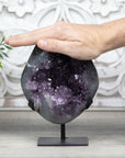 Natural Amethyst Geode with Handmade Stand, Ready to Display Specimen - MWS0106