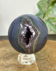 Banded Agate & Druzy Sphere Geode - SPH0220