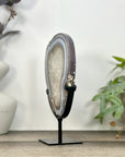 Stunning Natural Agate & Quartz Slice on Stand - MWS3245