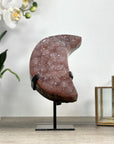 Beautiful Red Quartz Moon Crystal - MWS2365
