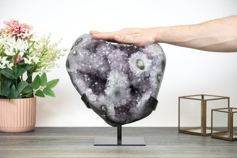 26 lb Huge Natural Spirit Amethyst Cluster with Beautiful Stalactites and Shinny Crystals - MWS0352