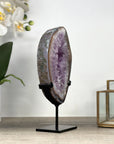 Natural Amethyst Slice Portal with Metallic Stand - MWS2228