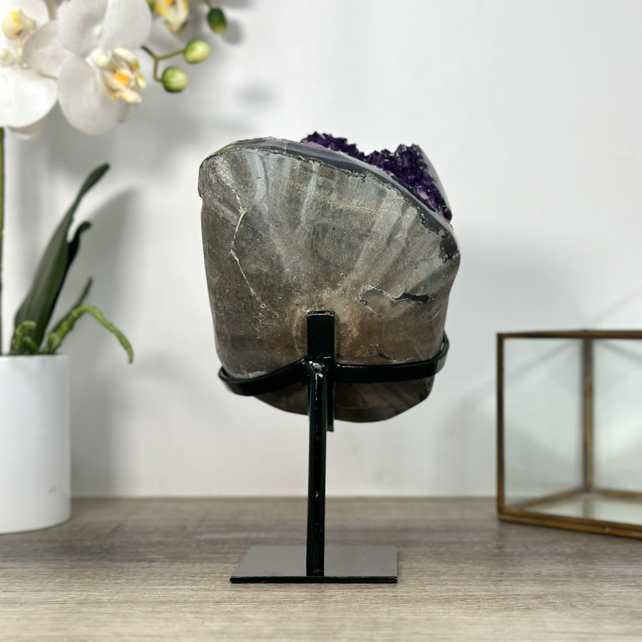 Top Grade Natural Amethyst Crystal Formation - Stand Included - MWS2479