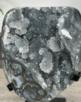 Gray Quartz Crystal Geode Specimen - MWS2689