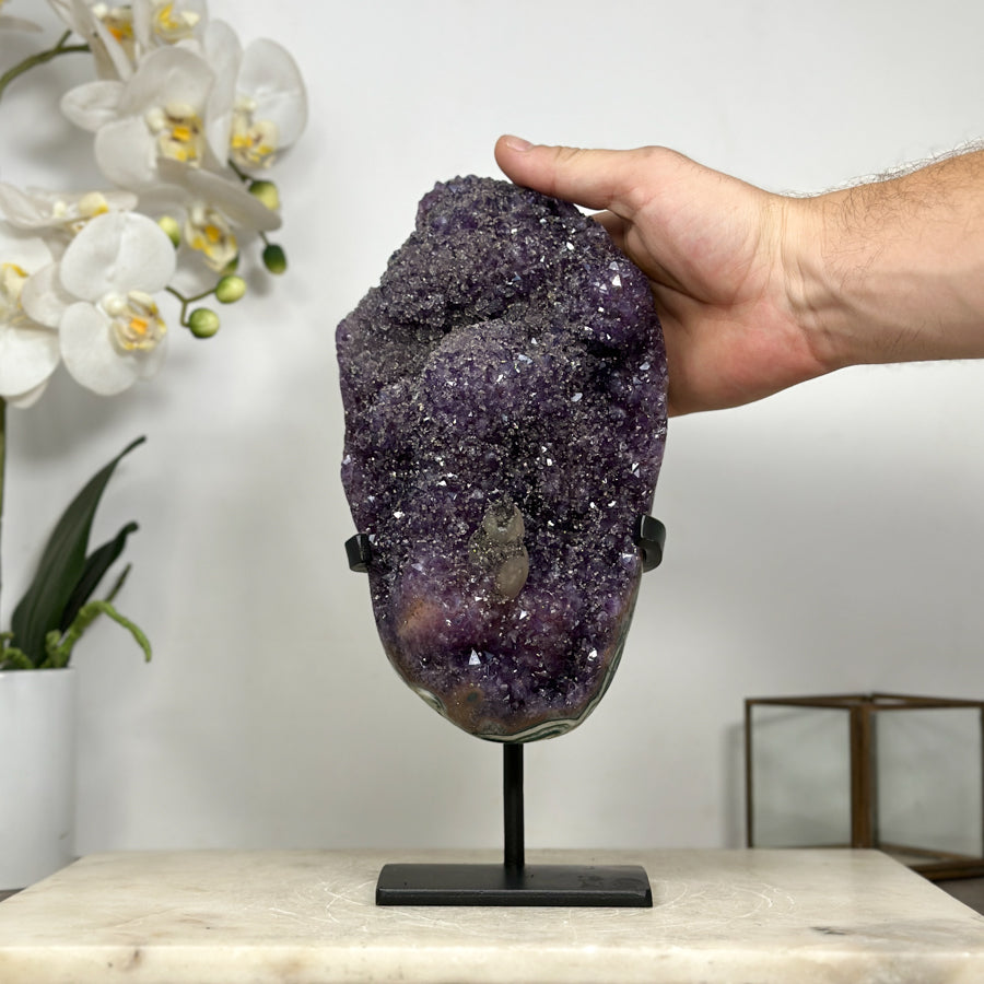 Stunning Amethyst Crystal with Unique Calcite Specimen - MWS1881
