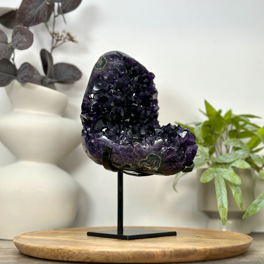 Top Quality Uruguayan Amethyst Specimen on Metal Stand - MWS3064