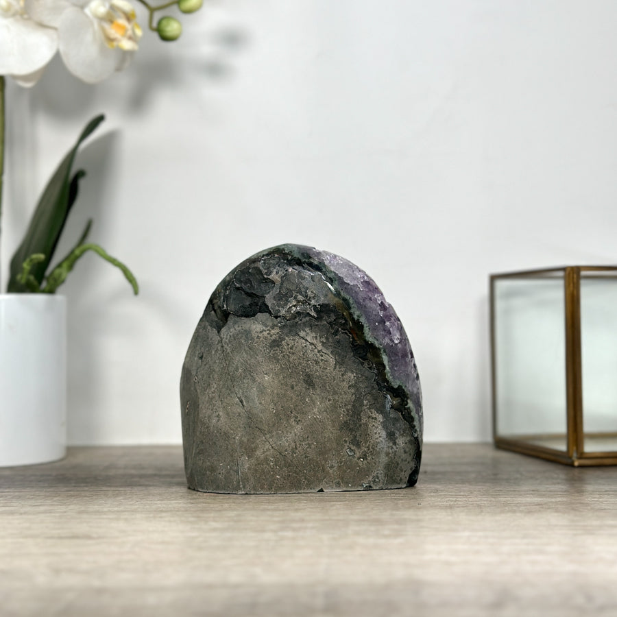 Unique Natural Uruguayan amethyst Cathedral with Huge Deep Purple Crystals - CBP1216