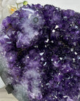 Natural Deep Purple Amethyst Geode on Metal Stand - MWS2783