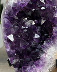Natural Deep Purple Amethyst Geode with Metallic Stand Included - MWS2438