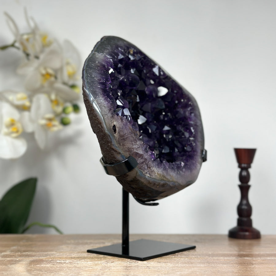 A Grade Natural Amethyst Geode with deep Purple Crystals - MWS1257