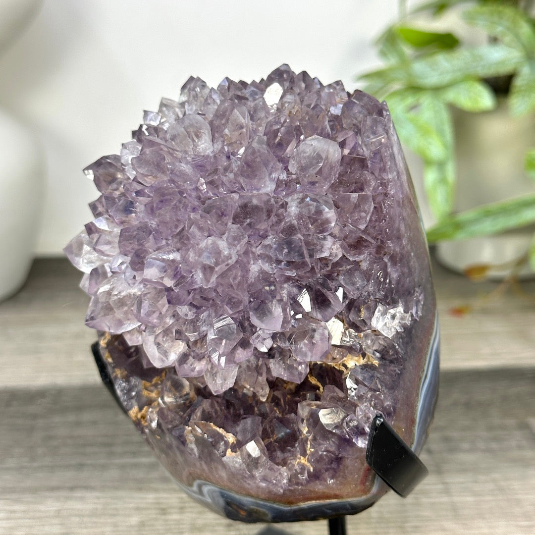 Natural Amethyst Stalactite Flower Formation on Stand - MWS3285