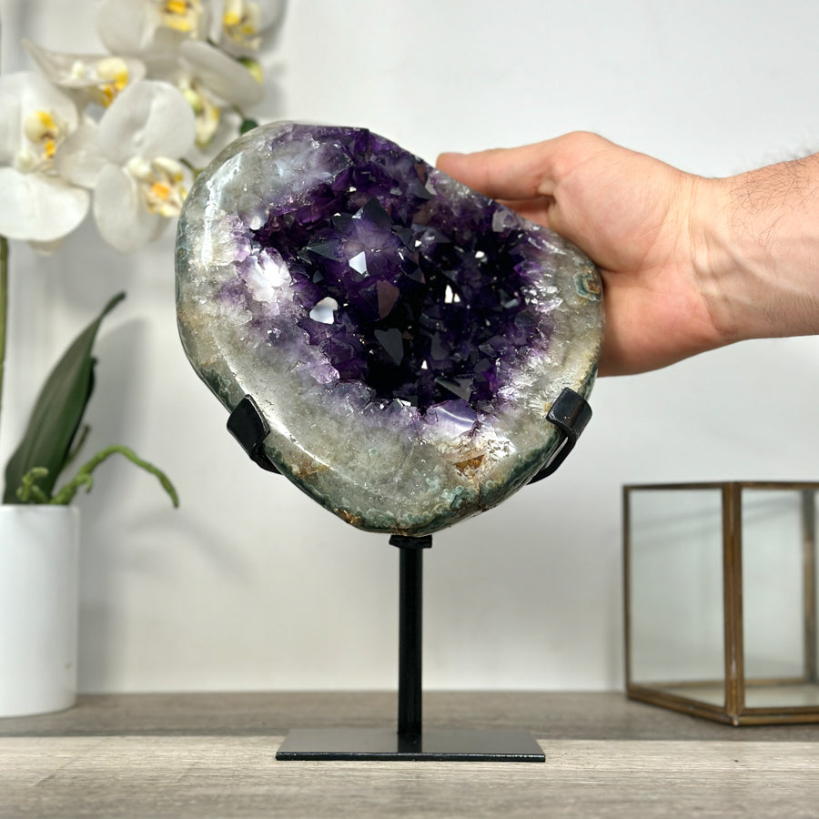 Amethyst Geode with Deep Purple Crystals for Home Decor - MWS2615
