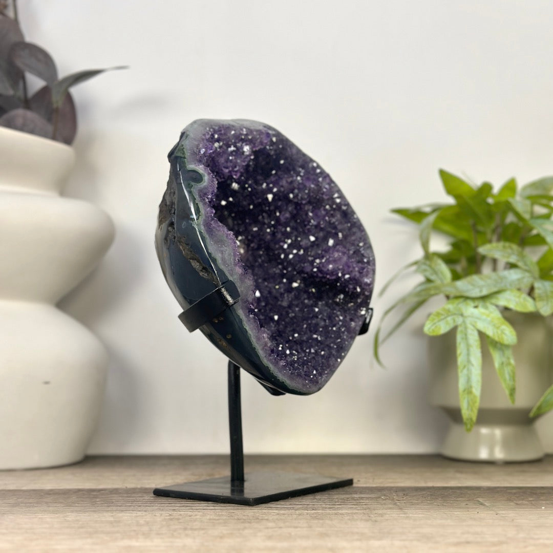 Natural Amethyst Geode on Stand from Uruguay - MWS3352