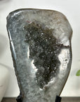 Natural Green Quartz Geode on Metal Stand - MWS3183