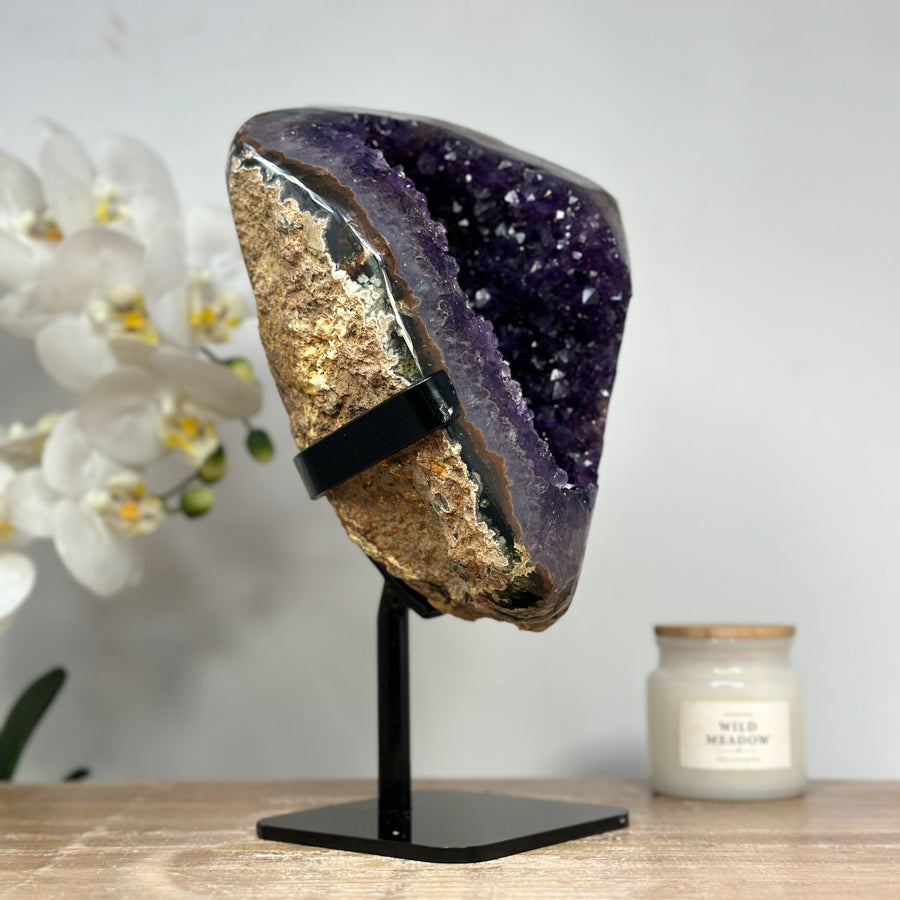 Outstanding Natural Amethyst Geode with Colorful Shell - MWS1427
