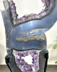 Unique Natural Uruguayan Amethyst & Agate Slice Portal - MWS3249