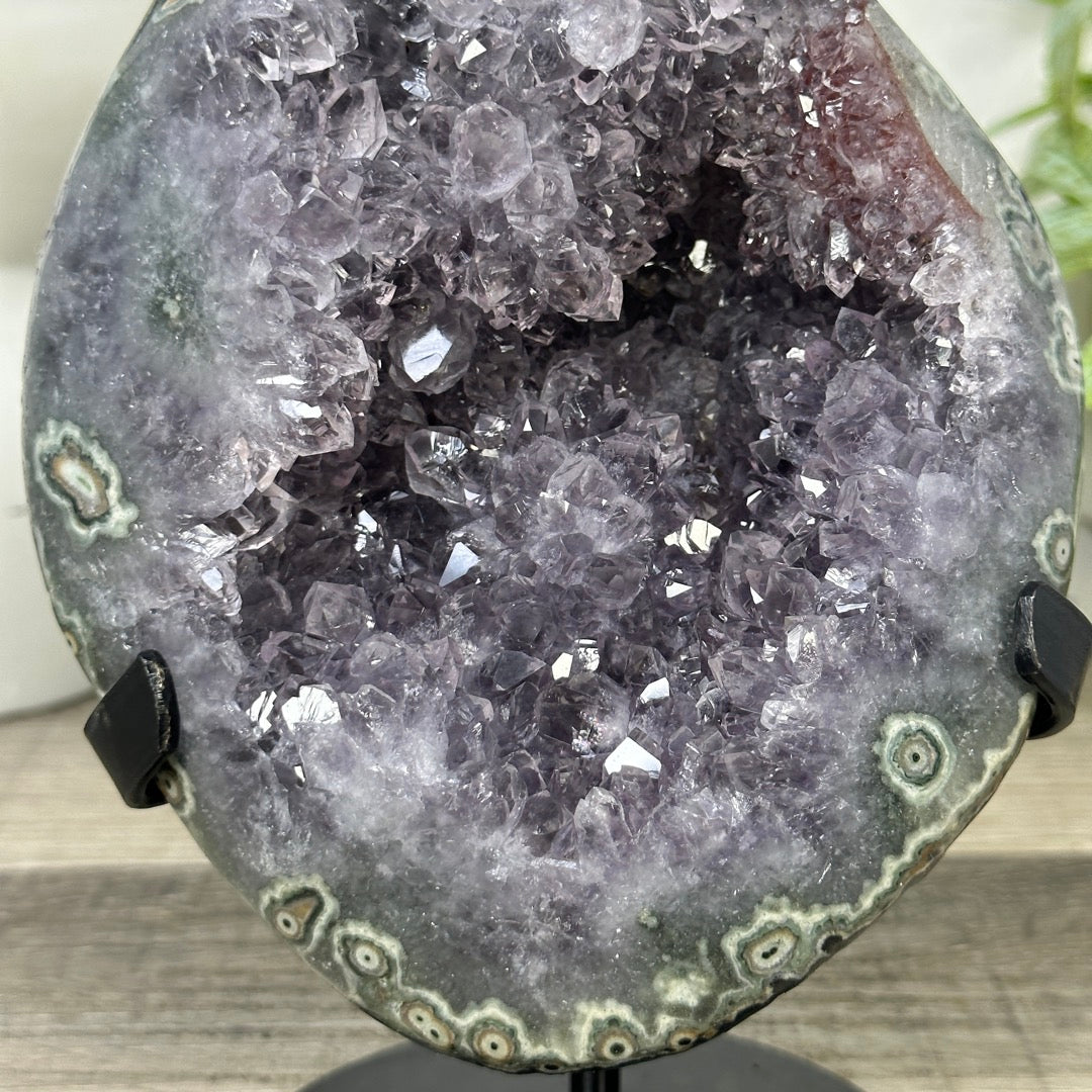 Large Amethyst Geode with Stunning Green Jasper Shell - MWS3343