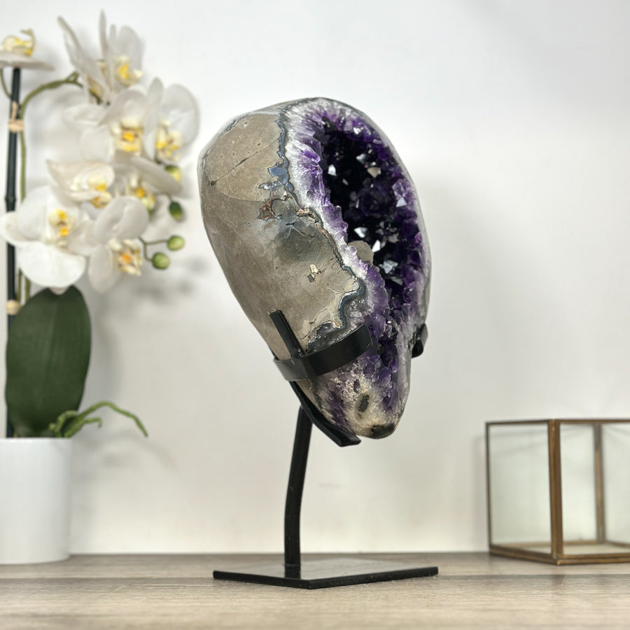Large Top Grade Amethyst Geode with Calcite Crystal Inclusion - MWS2963