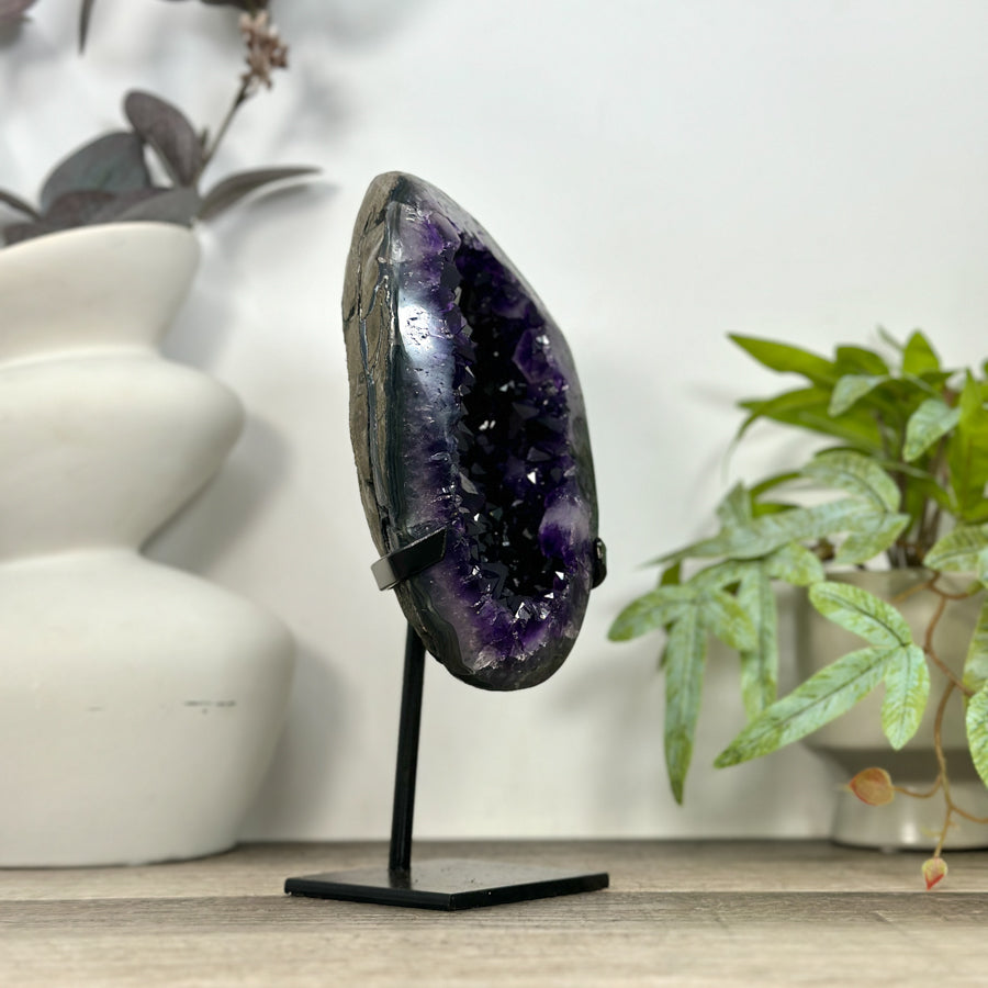 Deep Purple Natural Uruguayan Amethyst Geode - MWS3205