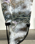 Natural Agate Slice with Amethyst Crystal Cavities for Home Decor Display - MWS2664