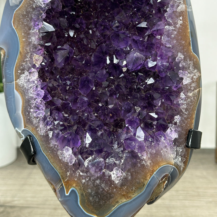 Top Grade Uruguayan Amethyst Geode with Agate Shell - MWS3019