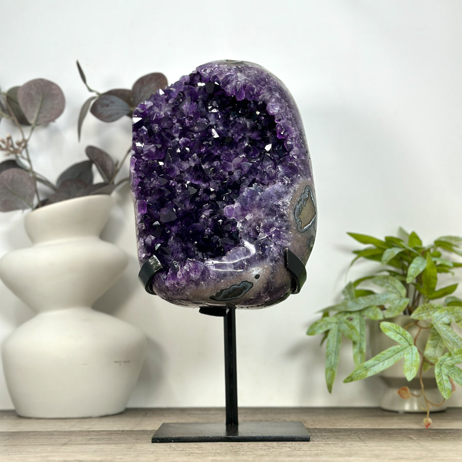 Top Grade Amethyst Specimen on Metal Stand - MWS3224