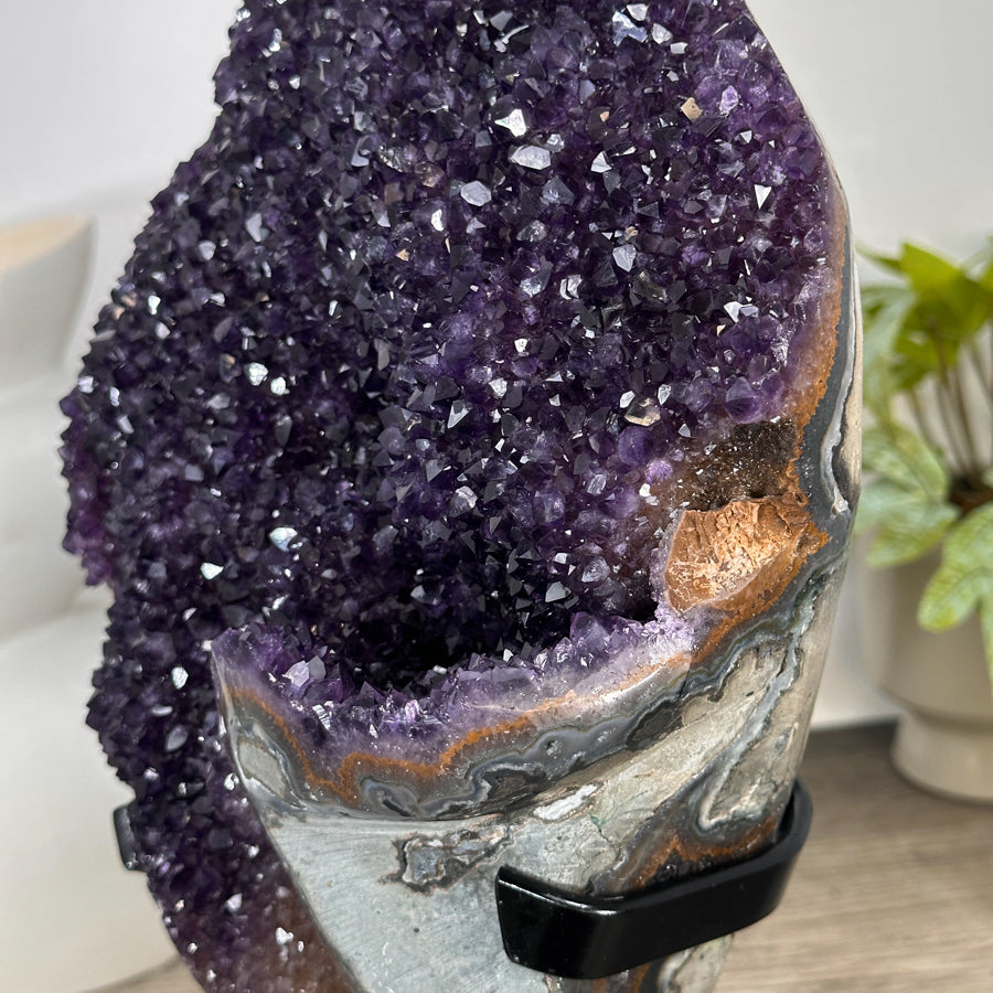 Huge Natural Bicolor Amethyst Cluster - Stand Included - MWS3041