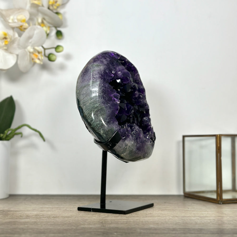 Premium Quality Uruguayan Amethyst Geode on Stand - MWS3031