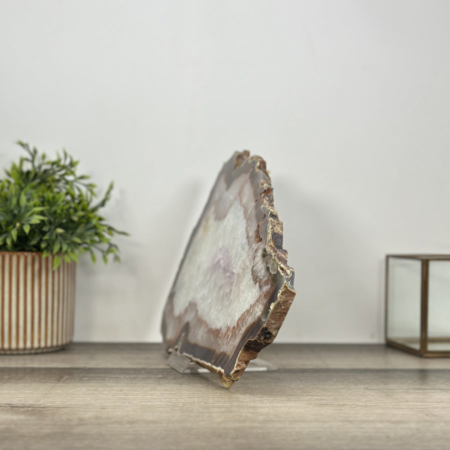 Natural Quartz Stone Slice tray for Home Decor - SLC0011