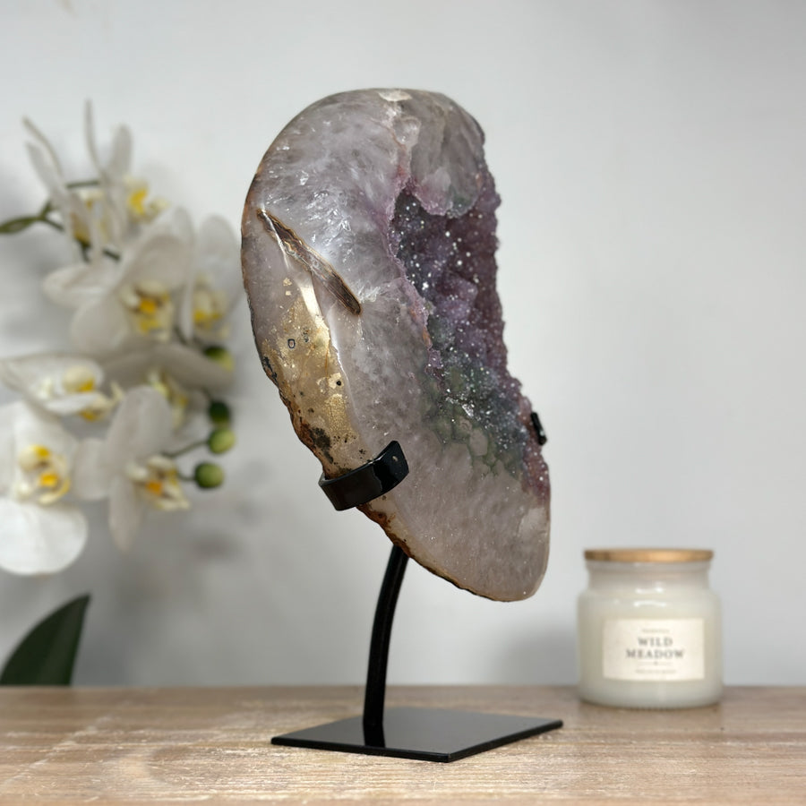 Pink &amp; Green Natural Sugar Druzy Specimen - MWS1545