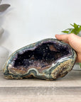 Natural Amethyst Druzy & Jasper Geode - STGE0115