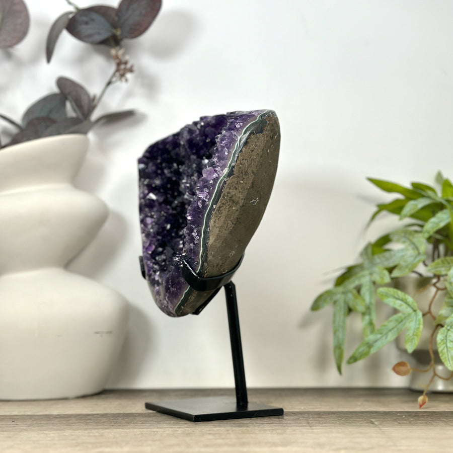 Natural uruguayan Amethyst Geode on Stand - MWS3164