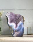 Huge Natural Agate & Amethyst Statement Piece - CBP1257