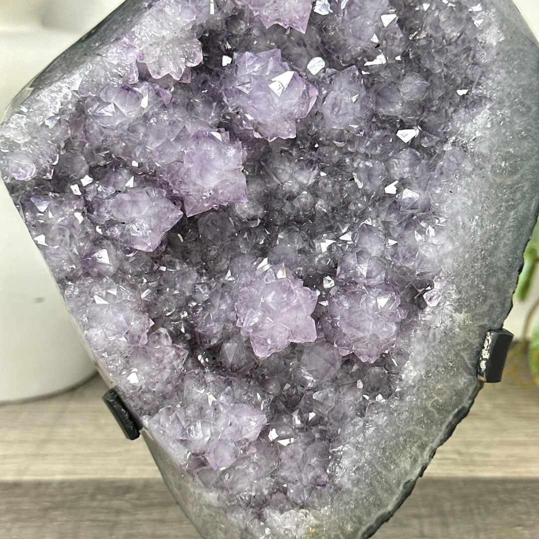 Large Natural Amethyst Formation on Stand with Stalactites - MWS3298