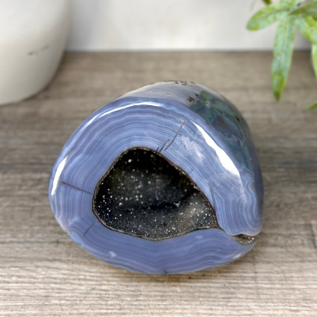 Blue Banded Agatae Stone Geode - STGE0097