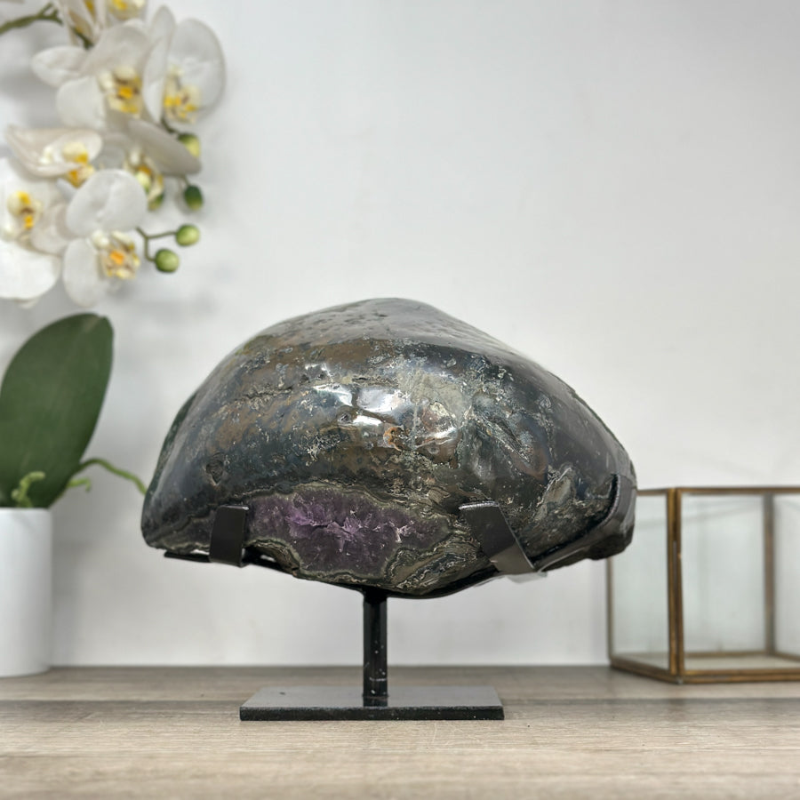 Uruguayan Amethyst Geode with Deep Purple Crystals - MWS2939