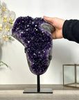 Premium Uruguayan Amethyst Geode With Metal Stand - MWS2753
