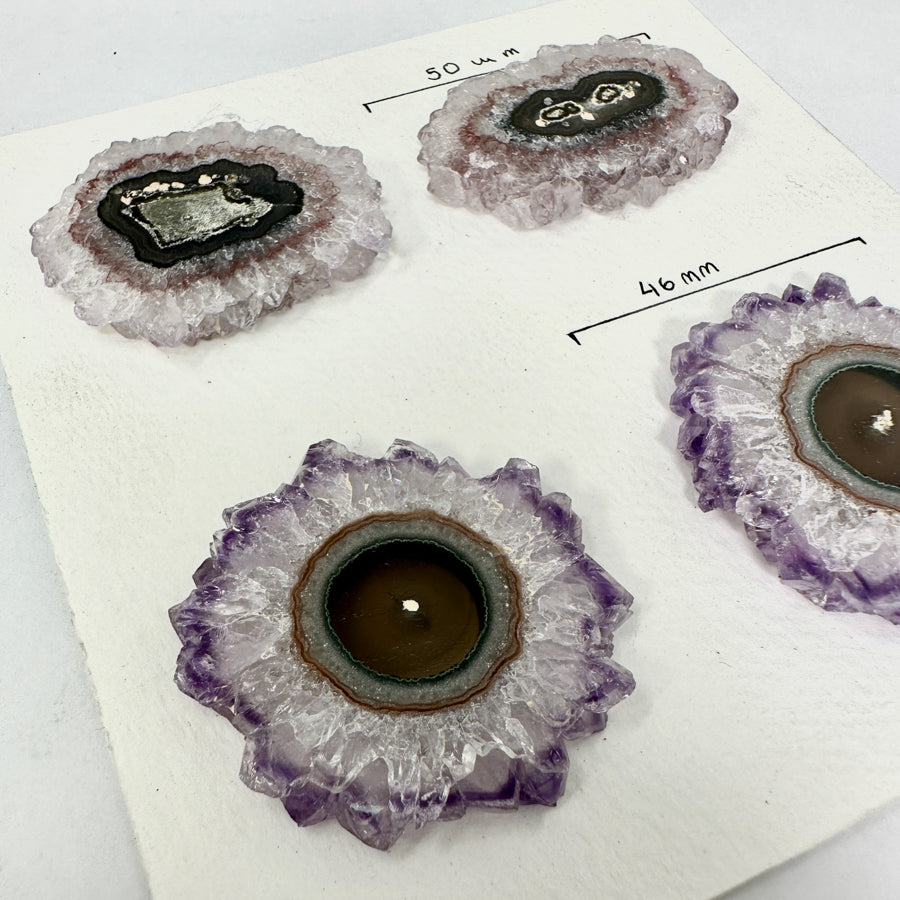 Genuine Large Amethyst Stalactite Slices Flat - Perfect for Crafting Unique Jewelry - STS0038