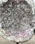Quartz Geode on Metal Stand – Stunning Natural Crystal Specimen - MWS2730