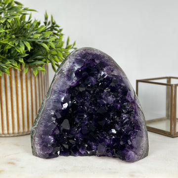 Magnificent Amethyst Cave with Large Deep Purple Crystals - CBP1009