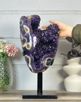Huge 15 in Tall Amethyst & Agate Statement piece from Uruguay - MWS3407