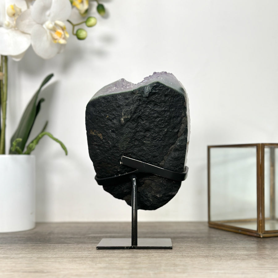 Natural Impressive Calcite Formation on Amethyst Cluster – Unique Crystal Display Piece - MWS2520