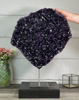 Natural Amethyst Crystal Cluster, Masive Top Quality Stetement Piece - Premium Stand Included - MWS2760