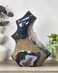 Large Sugar Amethyst & Agate Free Form Statement Piece from Uruguay - CBP1438