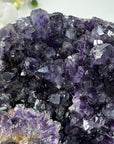 Beautiful Natural Amethyst Crystal Cluster, Metal Stand included - MWS2096