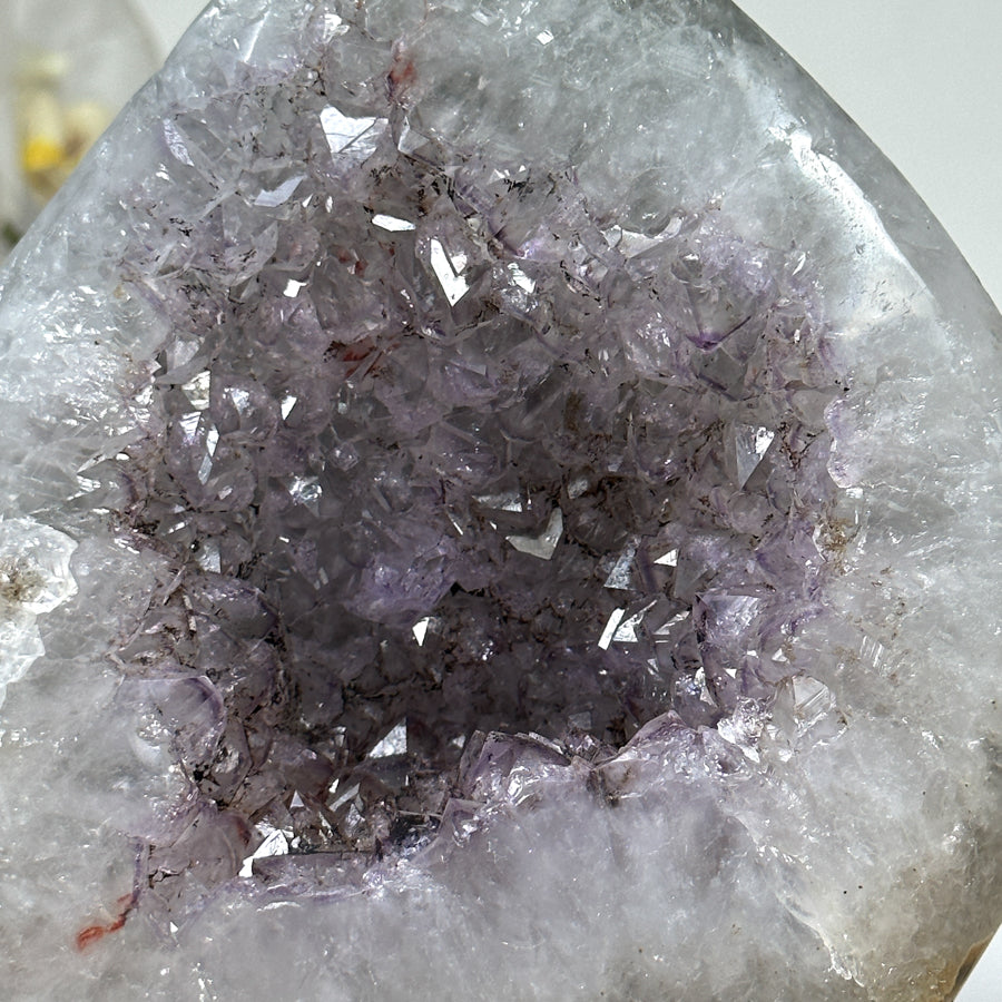 Amethyst &amp; Quartz Stone Flame Carving - FST0141