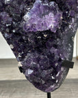 Uruguayan Amethyst Crystals Specimen on Metal Stand - MWS2816